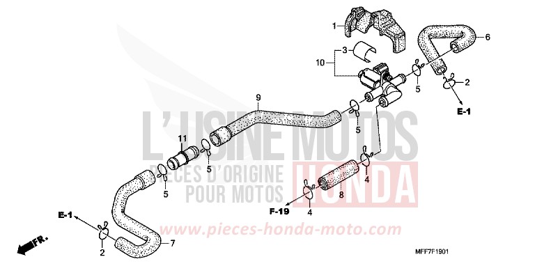 AIR INJECTION VALVE for TRANSALP ABS CARNELIAN RED METALLIC (R296) from 2008